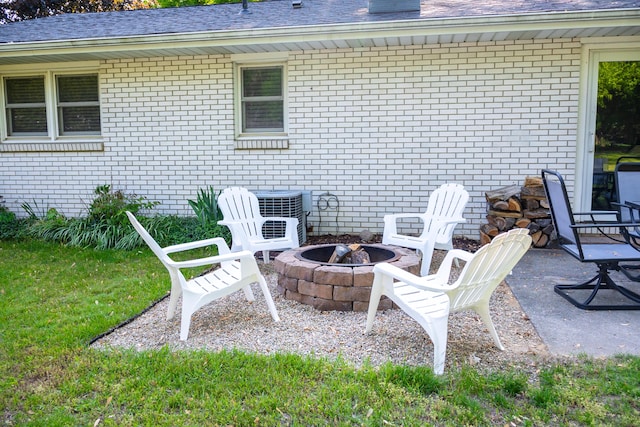 4873 Terrace Ln, Saint Joseph, MI 49085 - view of patio with a fire pit