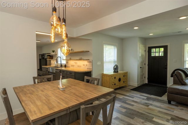 343 Beaupre Ave, Grosse Pointe Farms, MI 48236 - dining room with wood finished floors, healthy amount of natural light, recessed lighting, and baseboards
