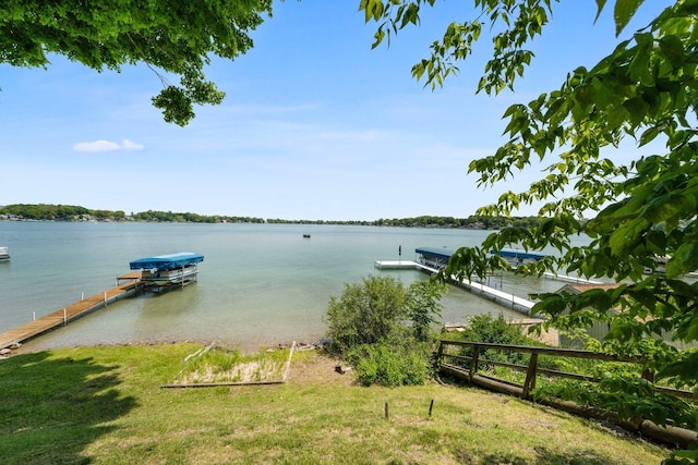 61738 Lake View Dr, Cassopolis, MI 49031 - water view featuring a boat dock