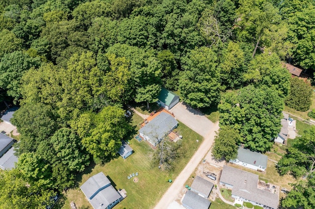 61738 Lake View Dr, Cassopolis, MI 49031 - aerial view of property and surrounding area with a forest