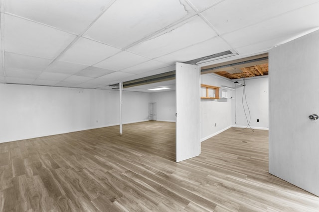 29848 Rambling Rd, Southfield, MI 48076 - finished below grade area with wood finished floors and baseboards