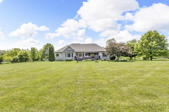 10575 Darrel Dr, Hanover, MI 49241 - rear view of property with a yard