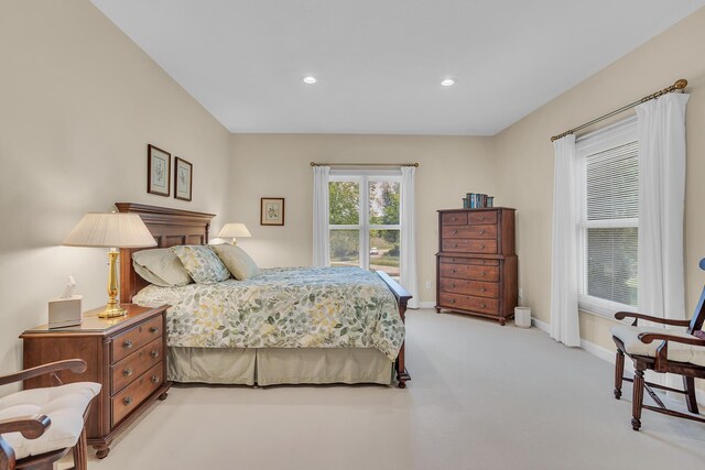 10575 Darrel Dr, Hanover, MI 49241 - bedroom featuring light colored carpet, baseboards, and recessed lighting