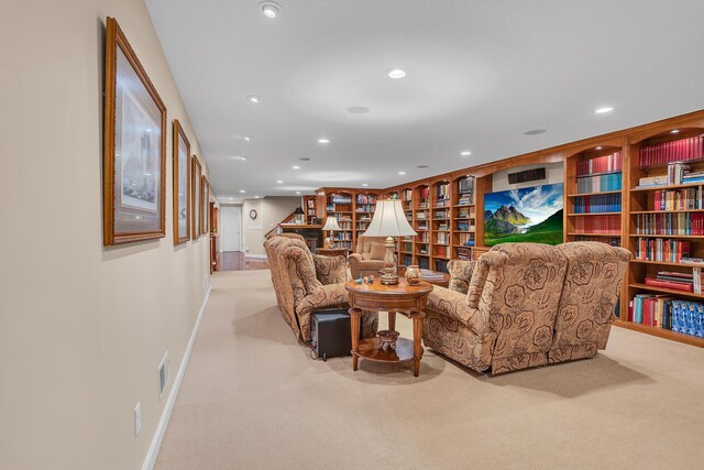 10575 Darrel Dr, Hanover, MI 49241 - living room with carpet, recessed lighting, and baseboards