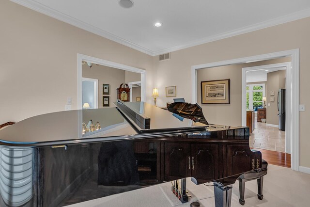 10575 Darrel Dr, Hanover, MI 49241 - living area with ornamental molding, recessed lighting, and baseboards