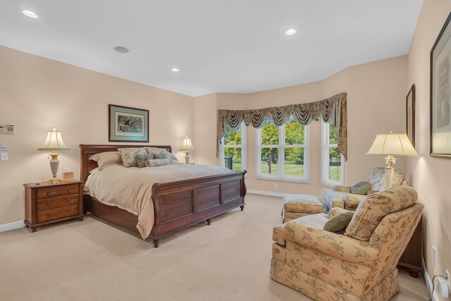 10575 Darrel Dr, Hanover, MI 49241 - bedroom featuring light carpet, recessed lighting, and baseboards