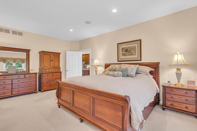10575 Darrel Dr, Hanover, MI 49241 - bedroom featuring light carpet and recessed lighting