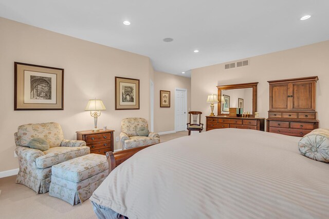 10575 Darrel Dr, Hanover, MI 49241 - bedroom featuring light carpet, baseboards, and recessed lighting