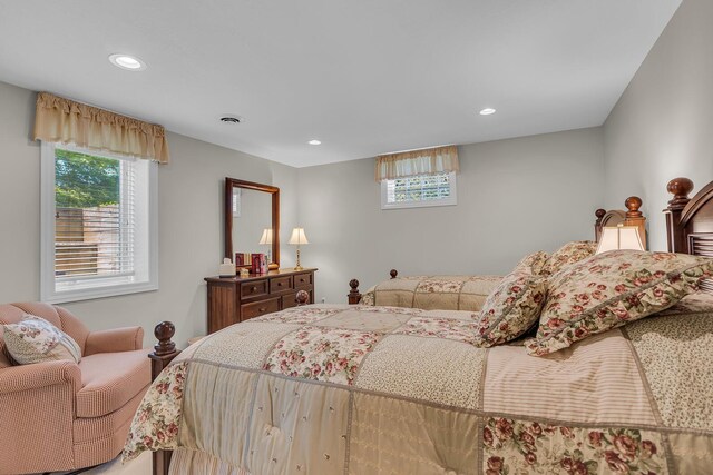 10575 Darrel Dr, Hanover, MI 49241 - bedroom featuring multiple windows and recessed lighting
