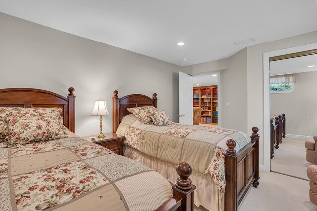10575 Darrel Dr, Hanover, MI 49241 - bedroom featuring light colored carpet, recessed lighting, and baseboards