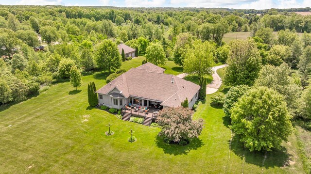 10575 Darrel Dr, Hanover, MI 49241 - view from above of property featuring a forest