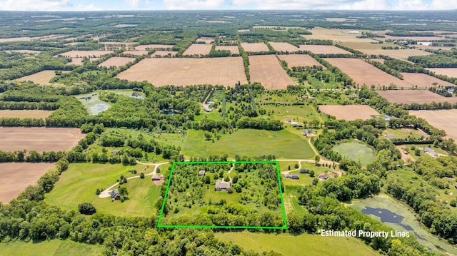 10575 Darrel Dr, Hanover, MI 49241 - view of rural area featuring property parcel outlined and abundant farmland
