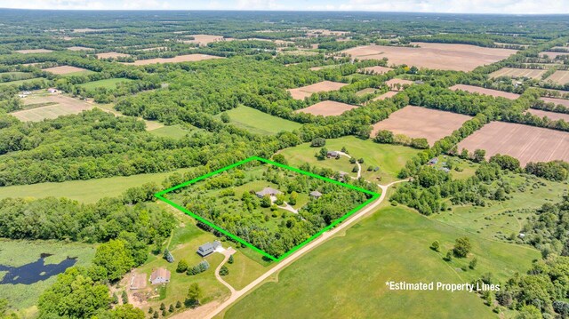 10575 Darrel Dr, Hanover, MI 49241 - view of property location with property parcel outlined