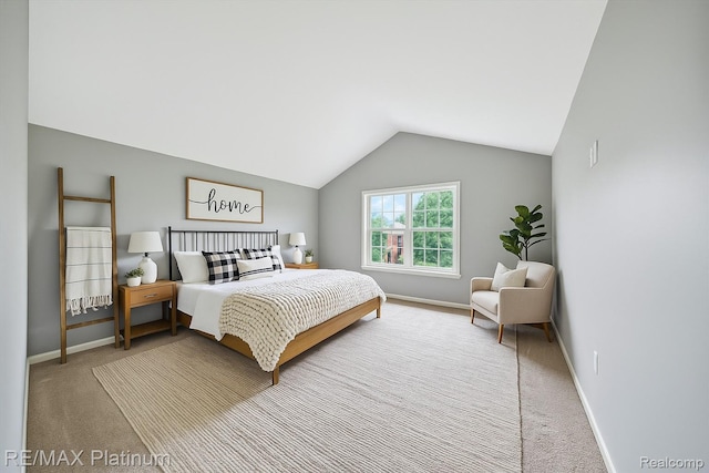4300 Hampton Ridge Blvd, Howell, MI 48843 - carpeted bedroom featuring lofted ceiling and baseboards
