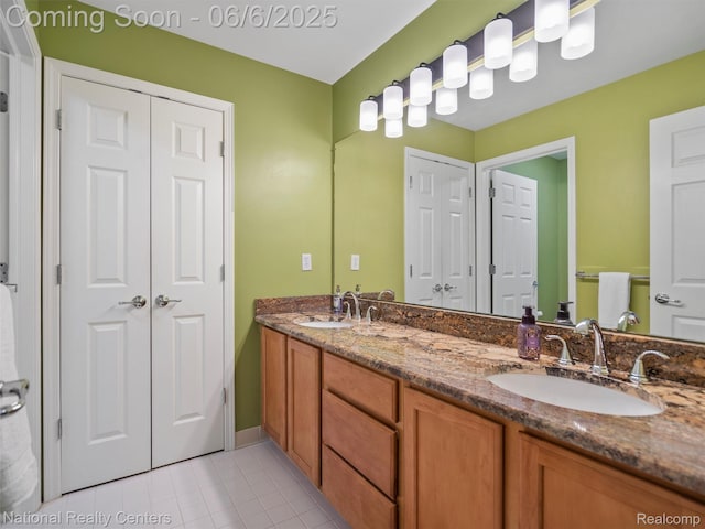 3924 High Grove Way, Lake Orion, MI 48360 - full bath featuring double vanity, tile patterned flooring, and baseboards