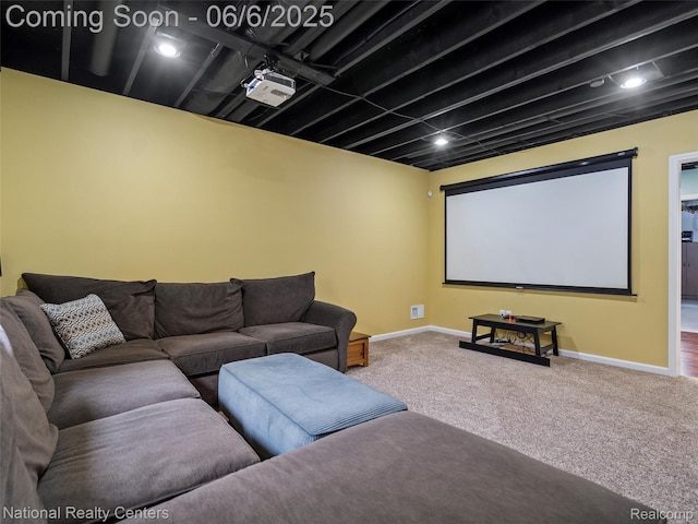 3924 High Grove Way, Lake Orion, MI 48360 - carpeted home theater room featuring baseboards