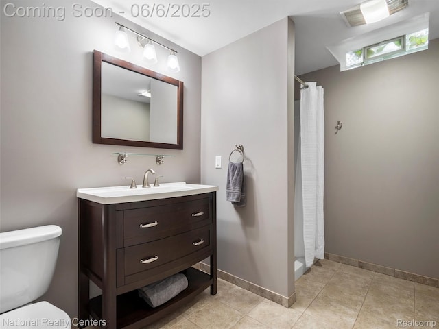 3924 High Grove Way, Lake Orion, MI 48360 - bathroom with toilet, vanity, a shower stall, and baseboards