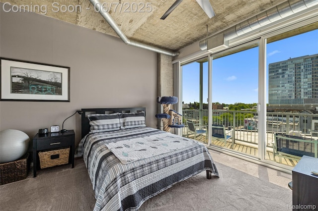 100 W 5th St Unit 504, Royal Oak, MI 48067 - carpeted bedroom with access to outside