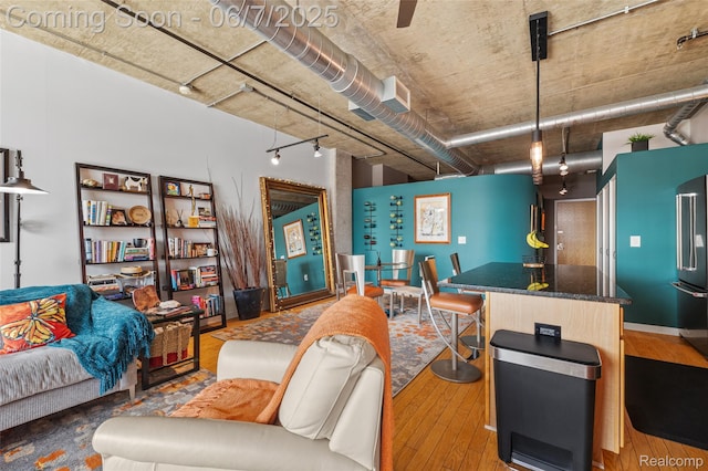 100 W 5th St Unit 504, Royal Oak, MI 48067 - living room with wood-type flooring