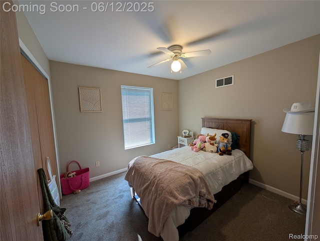 3070 Strong Hts, Grand Blanc, MI 48507 - bedroom with carpet, baseboards, ceiling fan, and a closet