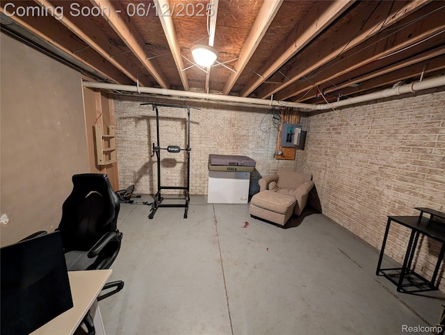 3070 Strong Hts, Grand Blanc, MI 48507 - unfinished below grade area with electric panel