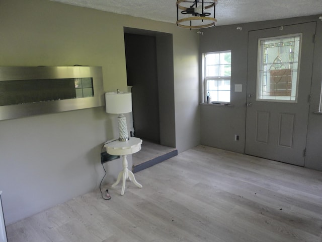 1920 S 15th St, Niles, MI 49120 - foyer entrance featuring wood finished floors and a textured ceiling