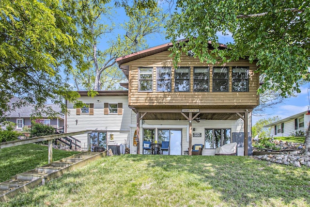 681 Gilead Shores Dr, Bronson, MI 49028 - rear view of house with a yard