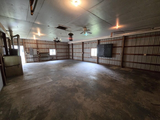 6063 Truman Rd, Barryton, MI 49305 - garage with ceiling fan