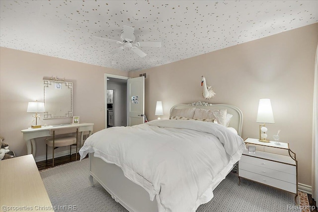 364 Chesterfield Ave, Birmingham, MI 48009 - bedroom with carpet, ceiling fan, and baseboards