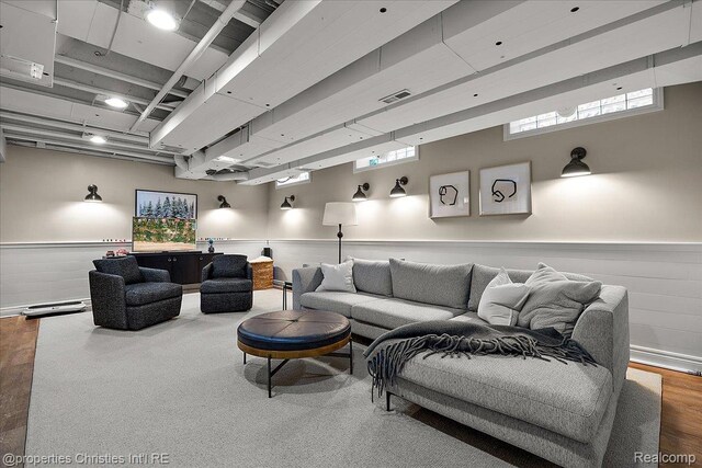 364 Chesterfield Ave, Birmingham, MI 48009 - living area with a wainscoted wall