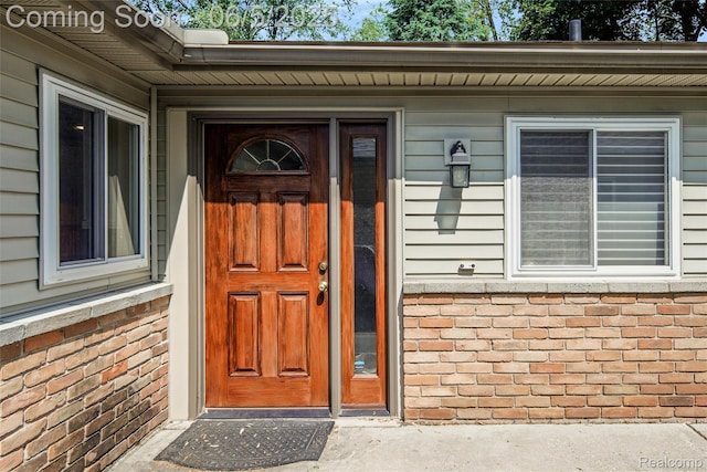 5908 Burnham Rd, Bloomfield Hills, MI 48302 - property entrance with brick siding