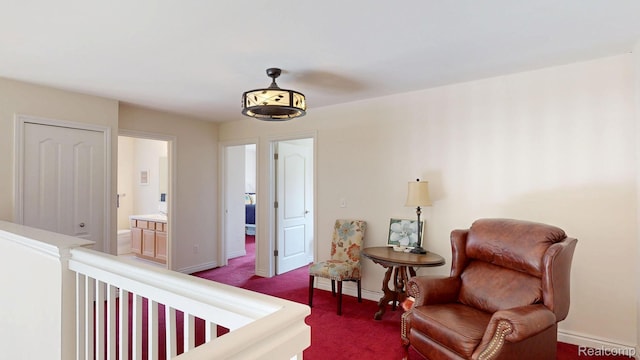 71 Grandview Cir, White Lake, MI 48386 - bedroom featuring baseboards, carpet floors, and ensuite bath