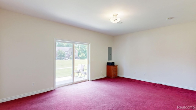 71 Grandview Cir, White Lake, MI 48386 - spare room featuring electric panel, carpet, baseboards, and a smoke detector