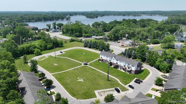 71 Grandview Cir, White Lake, MI 48386 - bird's eye view of a large body of water