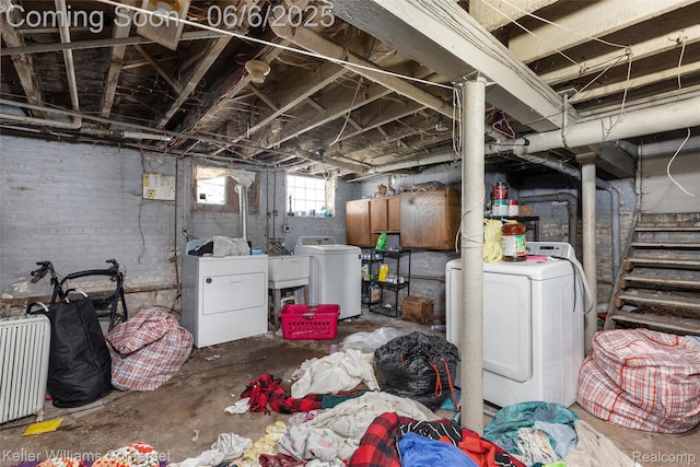 1475 Atkinson St, Detroit, MI 48206 - basement with independent washer and dryer