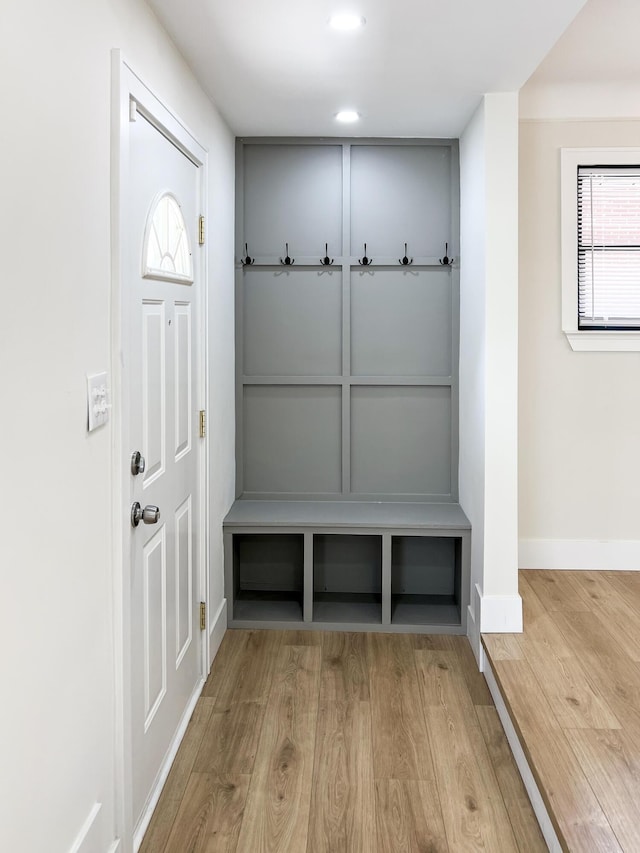 20215 Damman St, Harper Woods, MI 48225 - mudroom with wood finished floors and baseboards