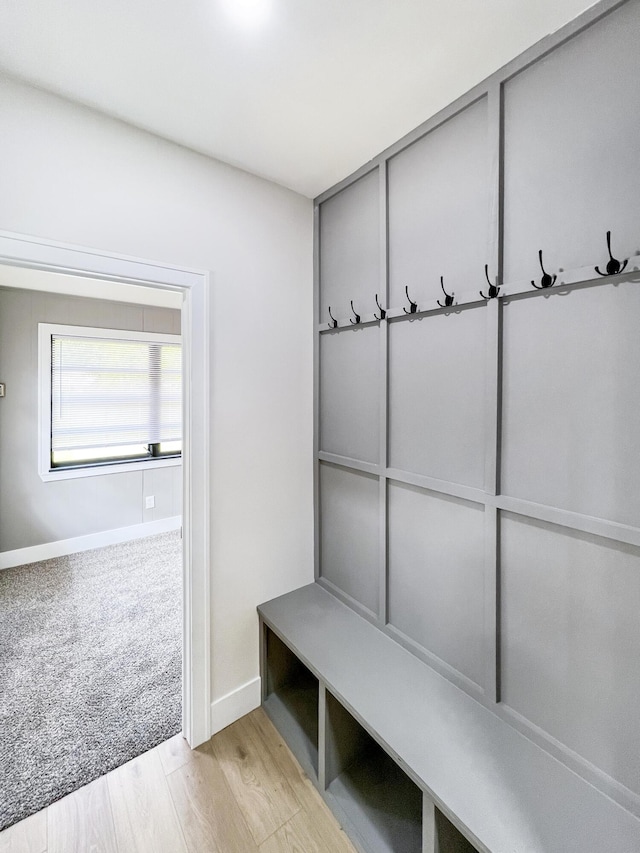 20215 Damman St, Harper Woods, MI 48225 - mudroom featuring baseboards and light wood finished floors