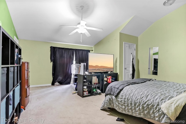 11685 Squiers Blvd, Utica, MI 48315 - carpeted bedroom featuring lofted ceiling and ceiling fan