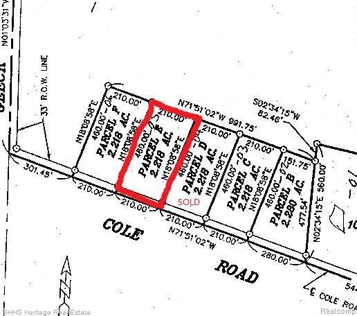 LOTECOLERD E Cole Rd, Bancroft, MI 48414