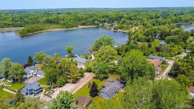 2650 Devonshire, Leonard, MI 48367 - view of property location with a forest and a large body of water