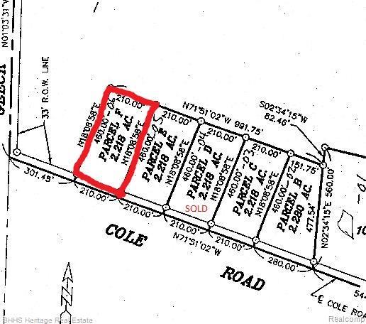 LOTFCOLERD E Cole Rd, Bancroft, MI 48414