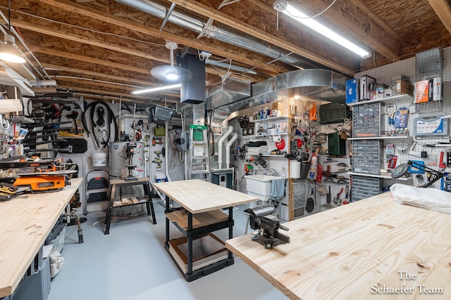 12150 Apple Cart Ln, Lowell, MI 49331 - basement with a workshop area