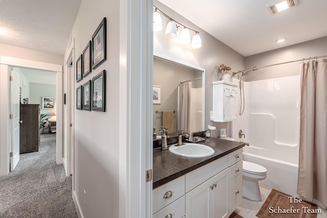 12150 Apple Cart Ln, Lowell, MI 49331 - full bath featuring vanity, toilet, and shower / bath combination with curtain
