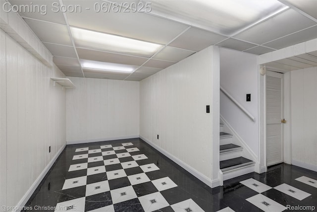 3379 Wormer Dr, Waterford, MI 48329 - finished below grade area with stairs and baseboards