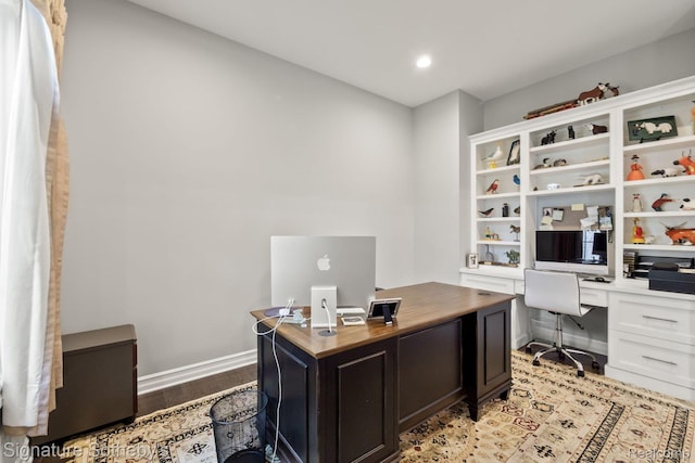 1641 Traceky, Rochester Hills, MI 48306 - home office with light wood-type flooring and recessed lighting