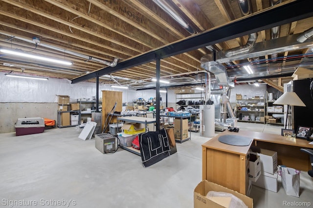 1641 Traceky, Rochester Hills, MI 48306 - unfinished basement featuring water heater