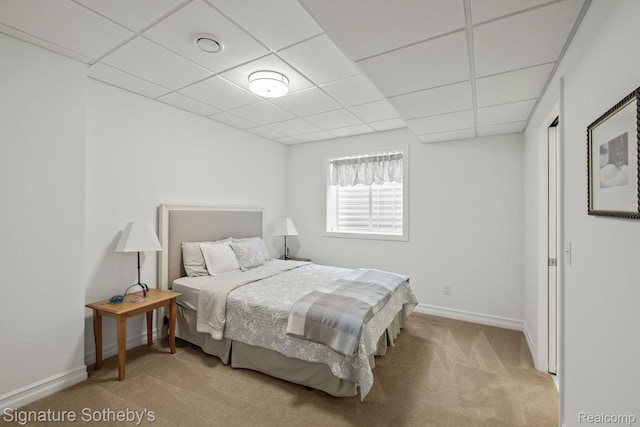 1641 Traceky, Rochester Hills, MI 48306 - carpeted bedroom featuring a drop ceiling and baseboards