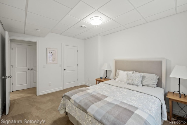 1641 Traceky, Rochester Hills, MI 48306 - bedroom featuring carpet and a drop ceiling