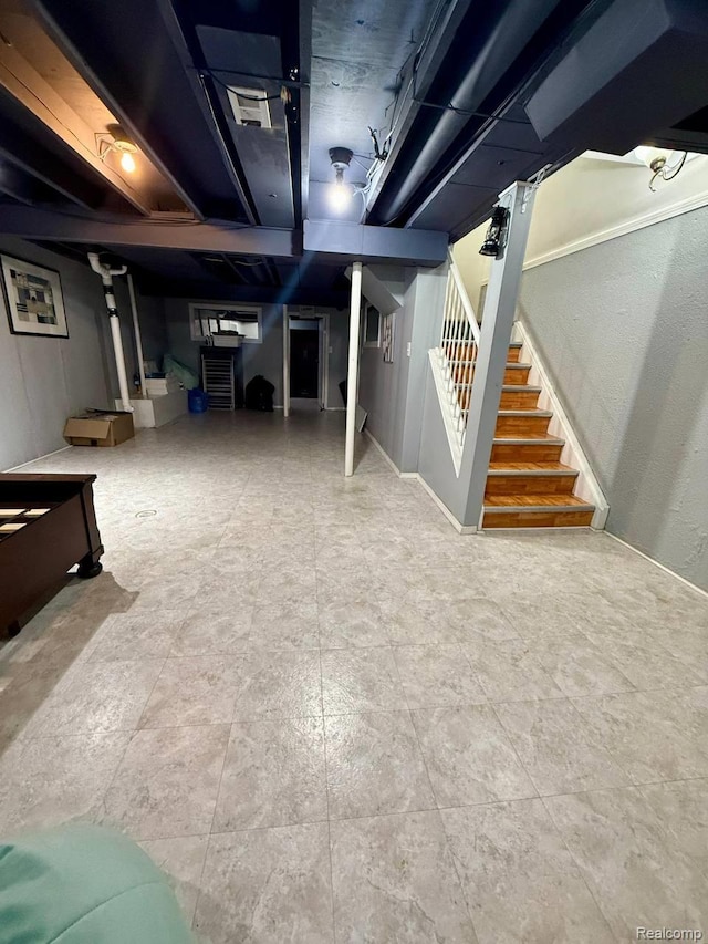 38132 Jamestown Dr, Sterling Heights, MI 48312 - finished basement featuring stairway