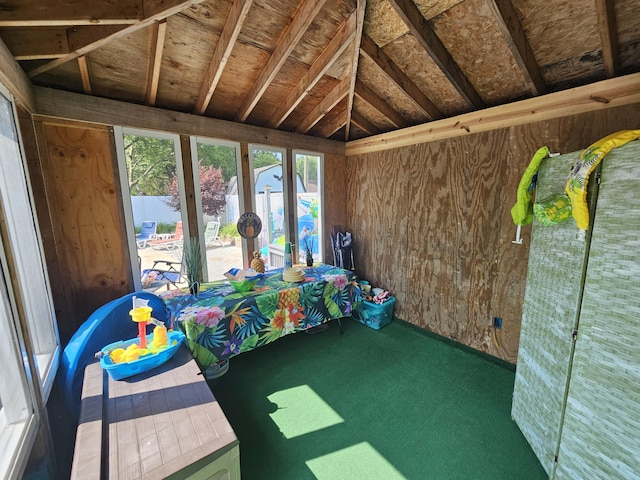 3210 Niles Buchanan Rd, Buchanan, MI 49107 - unfurnished sunroom featuring vaulted ceiling